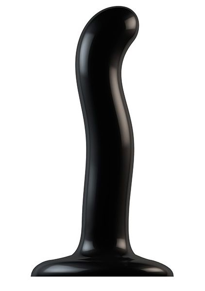 Черный фаллоимитатор-насадка Strap-On-Me P G spot Dildo size S - 16,4 см. - Strap-on-me - купить с доставкой в Ставрополе