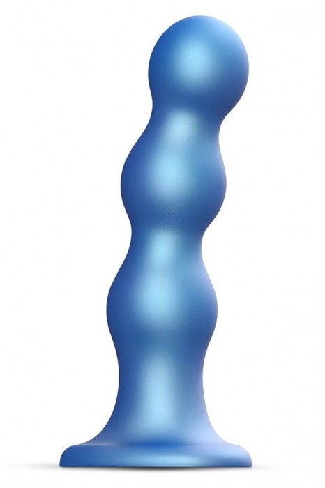 Голубая насадка Strap-On-Me Dildo Plug Balls size S - Strap-on-me - купить с доставкой в Ставрополе