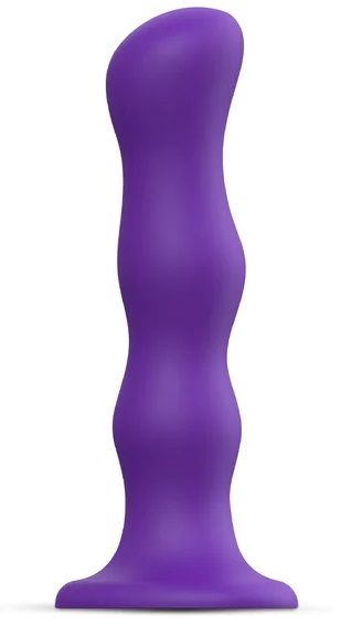 Фиолетовая насадка Strap-On-Me Dildo Geisha Balls size M - Strap-on-me - купить с доставкой в Ставрополе