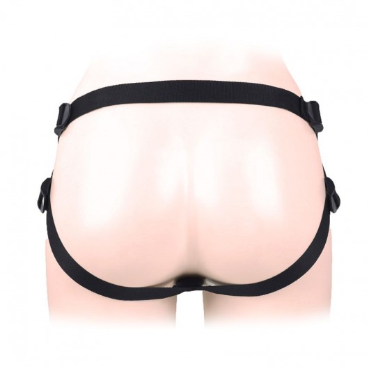 Черный пояс-трусики в комплекте с коннектором и насадкой - Notabu - купить с доставкой в Ставрополе