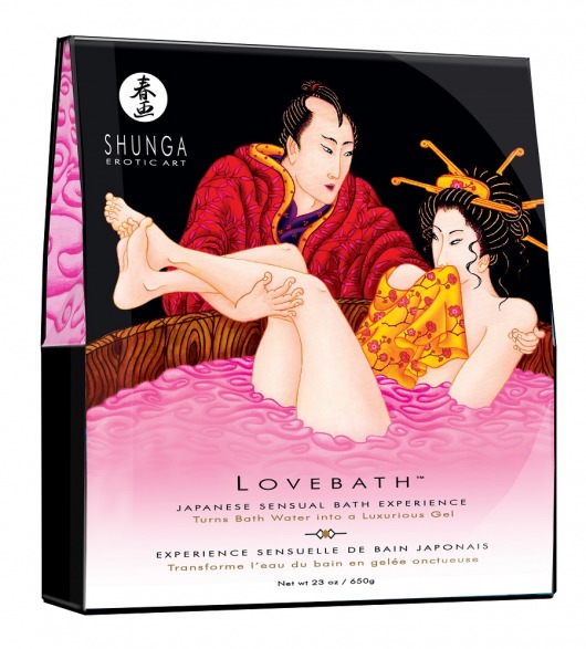 Соль для ванны Lovebath Dragon Fruit, превращающая воду в гель - 650 гр. - Shunga - купить с доставкой в Ставрополе