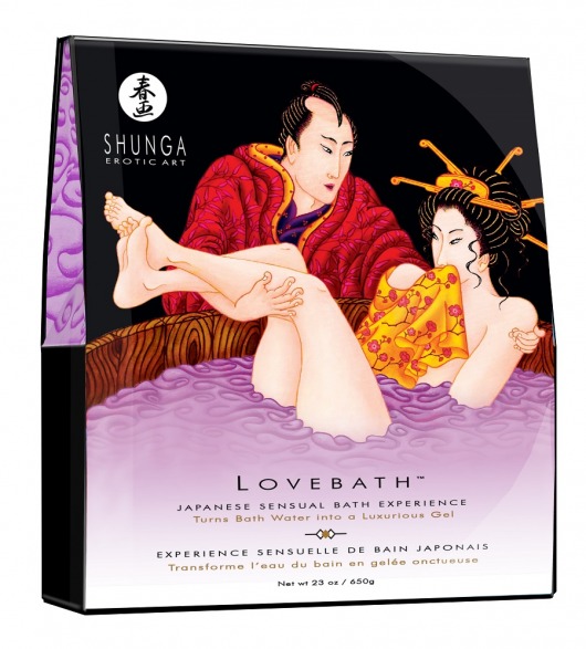 Соль для ванны Lovebath Sensual lotus, превращающая воду в гель - 650 гр. - Shunga - купить с доставкой в Ставрополе