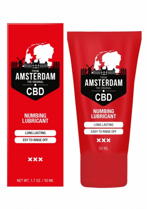 Пролонгирующий лубрикант Numbing CBD from Amsterdam - 50 мл. - Shots Media BV - купить с доставкой в Ставрополе