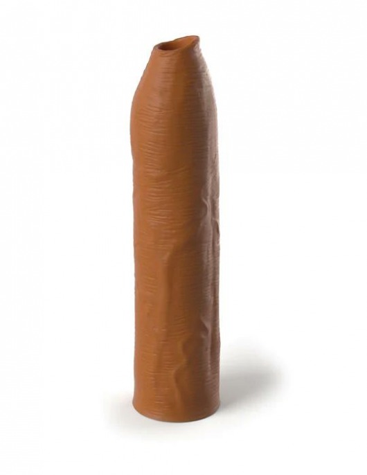 Кофейная насадка-удлинитель Uncut Silicone Penis Enhancer - 17,8 см. - Pipedream - в Ставрополе купить с доставкой