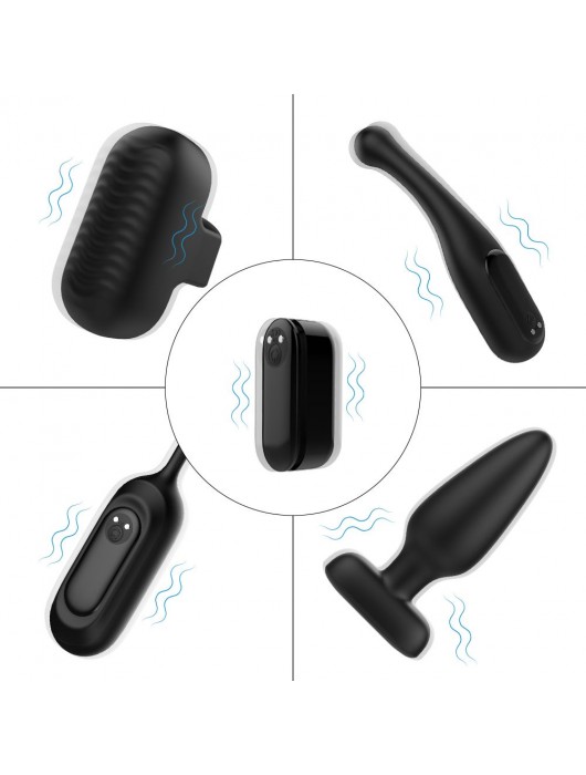 Черный вибронабор из 5 предметов - S-HANDE