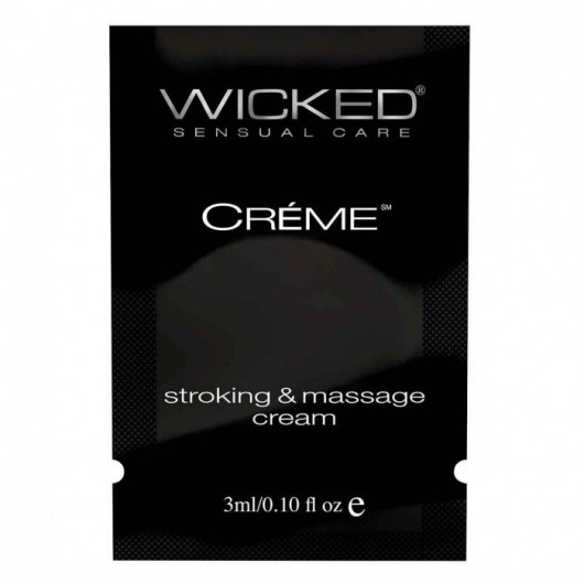 Крем для массажа и мастурбации Wicked Stroking and Massage Creme - 3 мл. - Wicked - купить с доставкой в Ставрополе