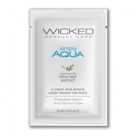 Легкий лубрикант на водной основе Wicked Simply AQUA - 3 мл. - Wicked - купить с доставкой в Ставрополе