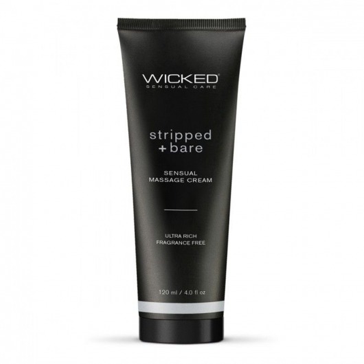 Массажный легкий крем WICKED Stripped plus Bare - 120 мл. - Wicked - купить с доставкой в Ставрополе