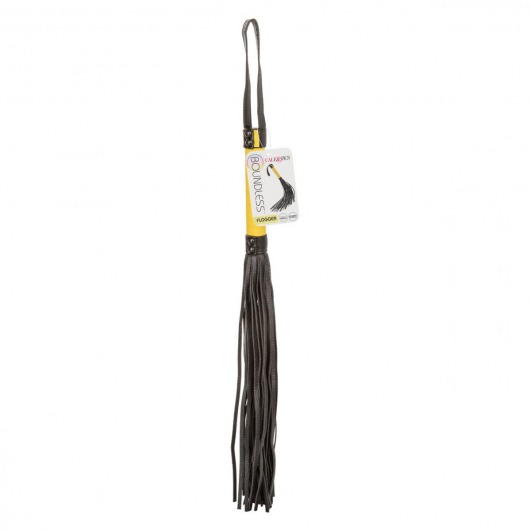 Черная плеть с желтой рукоятью Boundless Flogger - 69,25 см. - California Exotic Novelties - купить с доставкой в Ставрополе