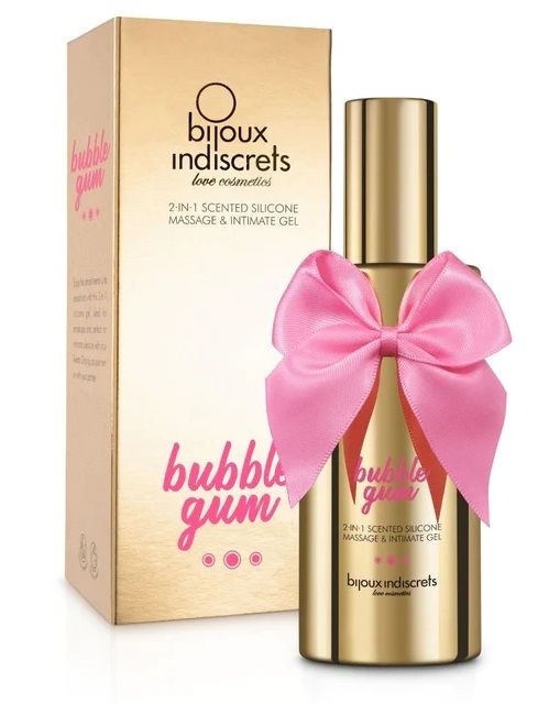 Гель с ароматом жвачки Bubblegum 2-in-1 Scented Silicone Massage And Intimate Gel - 100 мл. - Bijoux Indiscrets - купить с доставкой в Ставрополе