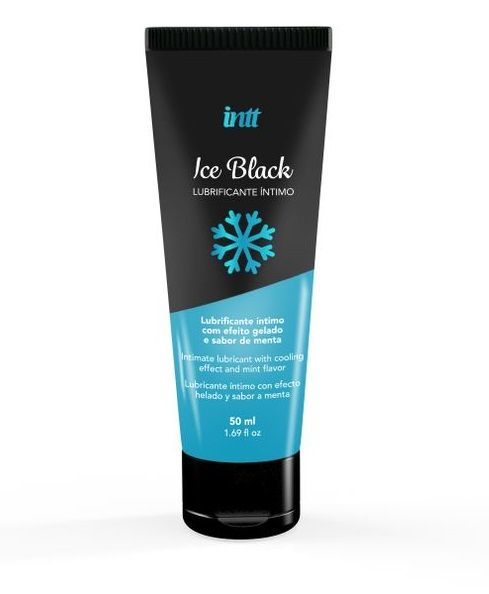 Лубрикант на водной основе Ice Black с ледяным эффектом - 50 мл. - INTT - купить с доставкой в Ставрополе