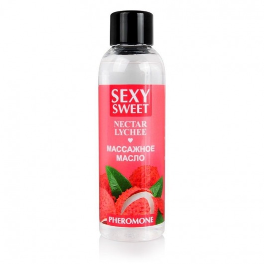 Массажное масло Sexy Sweet Nectar Lychee с феромонами и ароматом личи - 75 мл. - Биоритм - купить с доставкой в Ставрополе