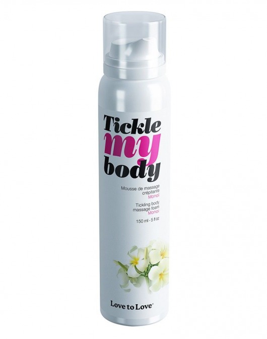 Массажная хрустящая пенка Tickle My Body Monoi с ароматом моной - 150 мл. - Love to Love - купить с доставкой в Ставрополе