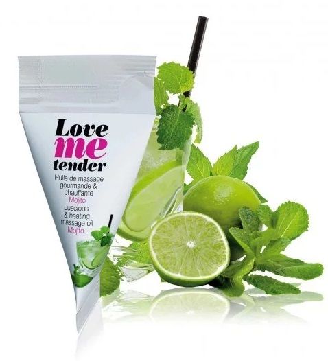 Съедобное согревающее массажное масло Love Me Tender Mojito с ароматом мохито - 10 мл. - Love to Love - купить с доставкой в Ставрополе