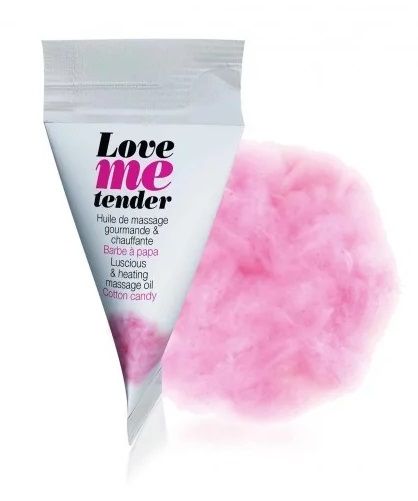 Съедобное согревающее массажное масло Love Me Tender Cotton Candy с ароматом сладкой ваты - 10 мл. - Love to Love - купить с доставкой в Ставрополе