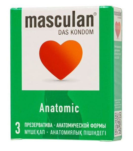 Презервативы анатомической формы Masculan Anatomic - 3 шт. - Masculan - купить с доставкой в Ставрополе