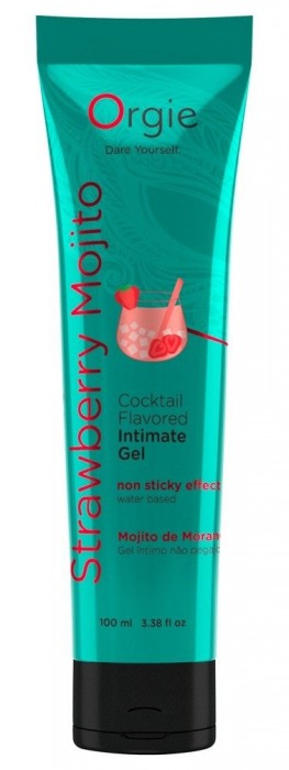 Съедобный интимный гель Orgie Lube Tube Cocktail Strawberry Mojito - 100 мл. - ORGIE - купить с доставкой в Ставрополе