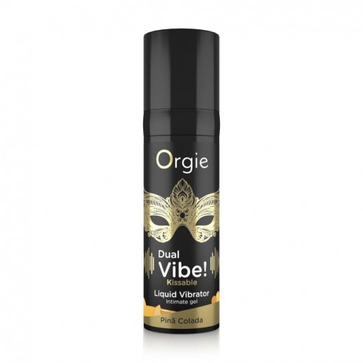 Съедобный гель Dual Vibe Pina Colada с эффектом вибрации и вкусом коктейля пина колада - 15 мл. - ORGIE - купить с доставкой в Ставрополе