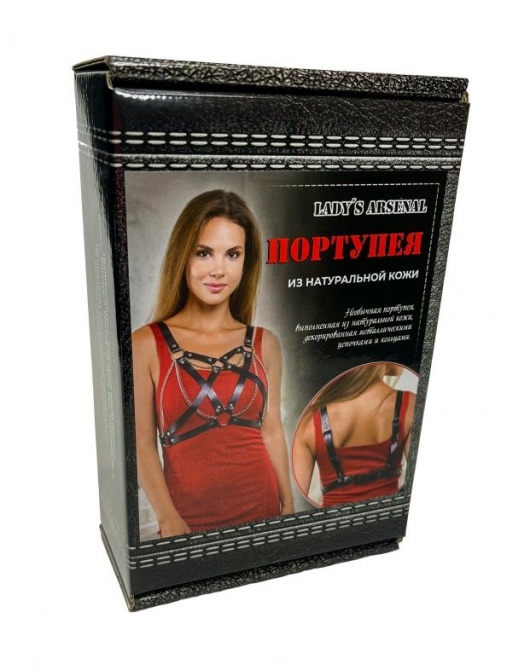 Портупея из натуральной кожи с цепочками - БДСМ Арсенал - купить с доставкой в Ставрополе