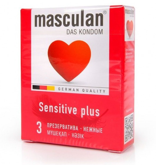 Презервативы Masculan Sensitive plus - 3 шт. - Masculan - купить с доставкой в Ставрополе