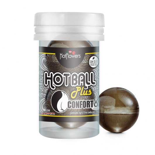 Анальный лубрикант на масляной основе Hot Ball Plus Conforto (2 шарика по 3 гр.) - HotFlowers - купить с доставкой в Ставрополе