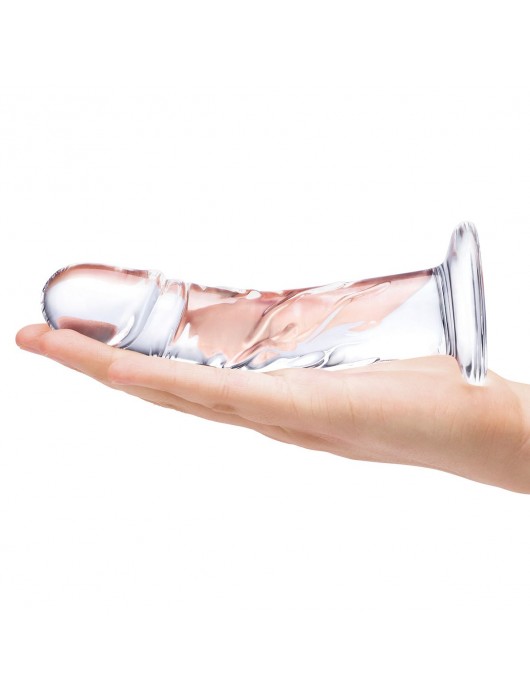 Стеклянный фаллоимитатор из стекла 7’’ Curved Realistic Glass Dildo With Veins - 15,9 см. - Glas