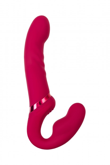 Малиновый безремневой страпон Lapis - 23 см. - Lovense - купить с доставкой в Ставрополе