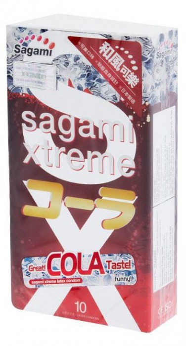 Ароматизированные презервативы Sagami Xtreme COLA - 10 шт. - Sagami - купить с доставкой в Ставрополе