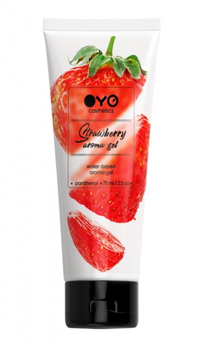 Лубрикант на водной основе OYO Aroma Gel Strawberry с ароматом клубники - 75 мл. - OYO - купить с доставкой в Ставрополе