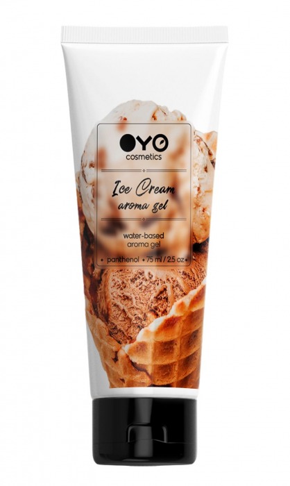 Лубрикант на водной основе OYO Aroma Gel Ice Cream с ароматом пломбира - 75 мл. - OYO - купить с доставкой в Ставрополе