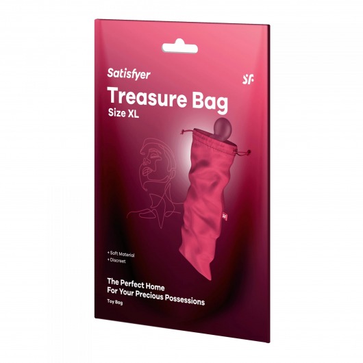 Розовый мешочек для хранения игрушек Treasure Bag XL - Satisfyer - купить с доставкой в Ставрополе