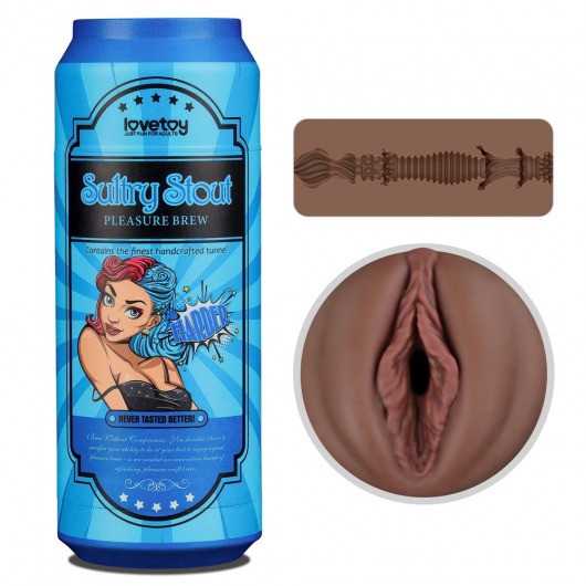 Коричневый мастурбатор-вагина Pleasure Brew Masturbator-Sultry Stout в банке - Lovetoy - в Ставрополе купить с доставкой