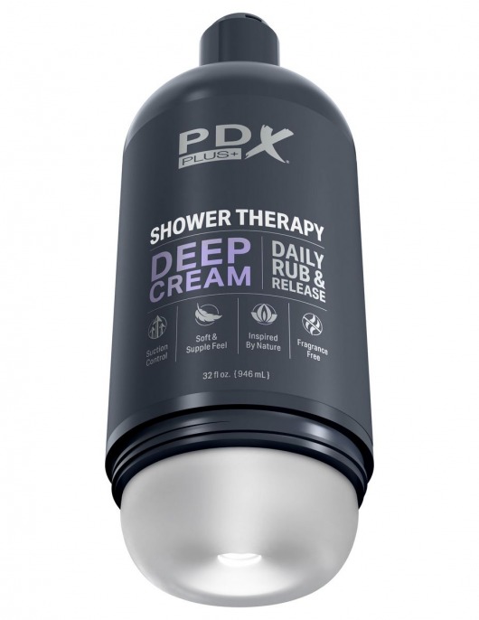 Мастурбатор в бутылке Shower Therapy Deep Cream - Pipedream - в Ставрополе купить с доставкой