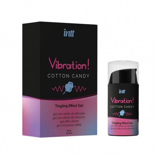 Жидкий вибратор Vibration Cotton Candy с ароматом сахарной ваты - 15 мл. - INTT - купить с доставкой в Ставрополе