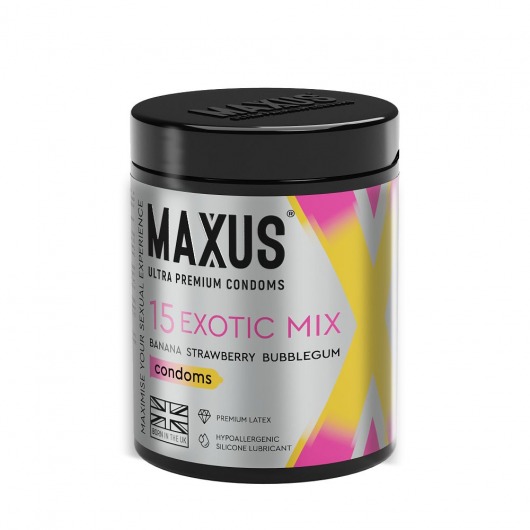 Цветные ароматизированные презервативы MAXUS Exotic Mix - 15 шт. - Maxus - купить с доставкой в Ставрополе