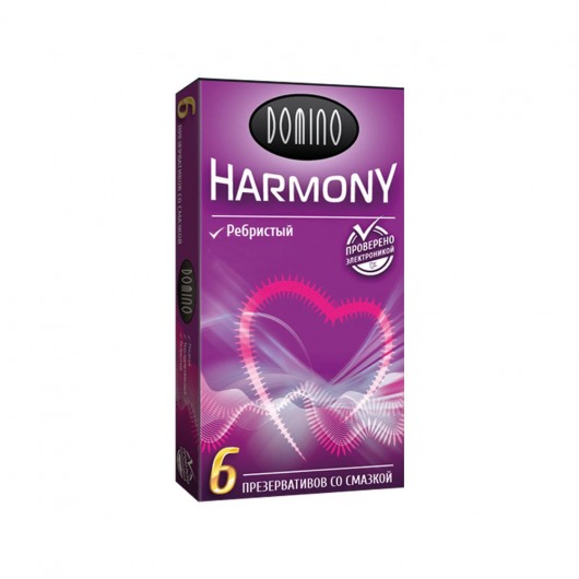 Презервативы с рёбрышками Domino Harmony - 6 шт. - Domino - купить с доставкой в Ставрополе