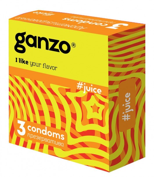 Ароматизированные презервативы Ganzo Juice - 3 шт. - Ganzo - купить с доставкой в Ставрополе
