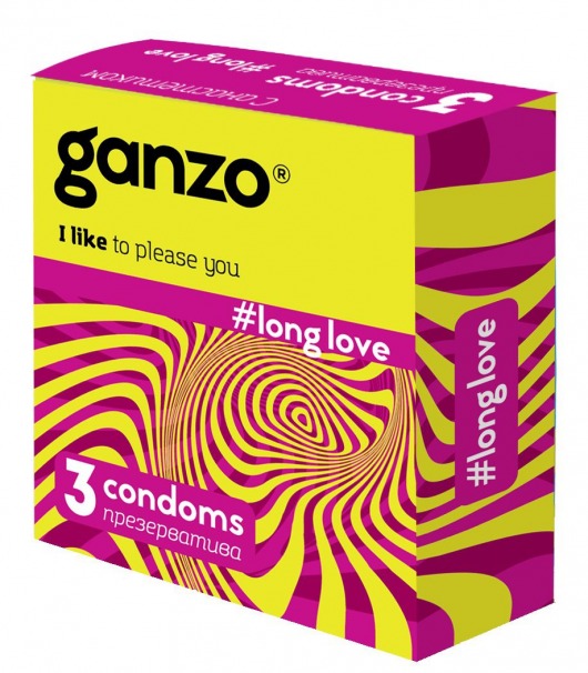 Презервативы с анестетиком для продления удовольствия Ganzo Long Love - 3 шт. - Ganzo - купить с доставкой в Ставрополе
