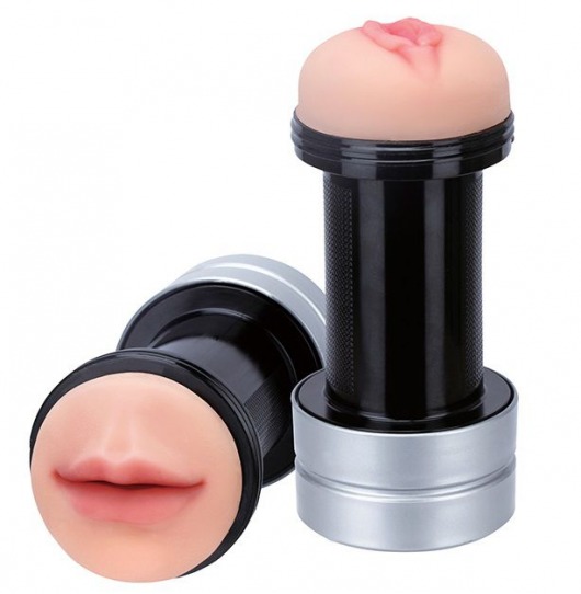 Двусторонний мастурбатор REALSTUFF 2 IN 1 HUMMER MOUTH   VAGINA - ротик и вагина - Dream Toys - в Ставрополе купить с доставкой