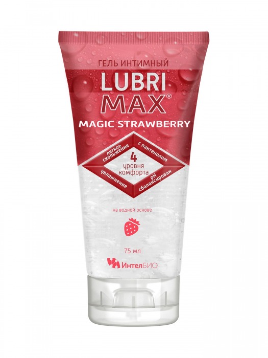 Интимный гель-смазка на водной основе Lubrimax Magic Strawberry - 75 мл. - ИнтелБИО - купить с доставкой в Ставрополе