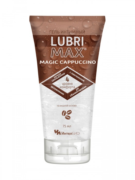 Интимный гель-смазка на водной основе Lubrimax Magic Cappuccino - 75 мл. - ИнтелБИО - купить с доставкой в Ставрополе