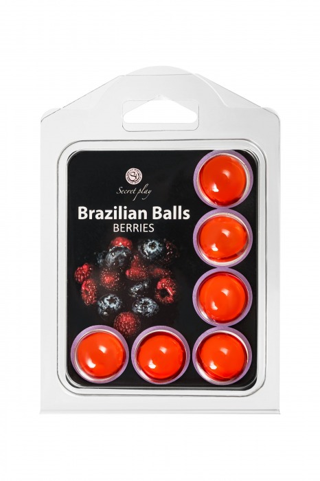 Набор из 6 шариков с массажным маслом Brazilian Balls с ароматом ягод - Secret Play - купить с доставкой в Ставрополе