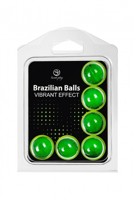 Набор из 6 шариков с массажным маслом Brazilian Balls с эффектом вибрации - Secret Play - купить с доставкой в Ставрополе