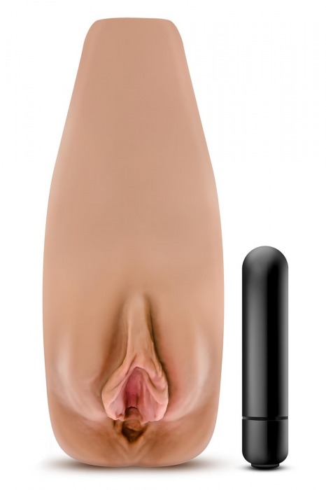 Маструбатор-вагина с вибрацией Soft   Wet Renata Realistic Tan Masturbator - Blush Novelties - в Ставрополе купить с доставкой