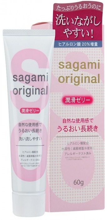 Гель-смазка на водной основе Sagami Original - 60 гр. - Sagami - купить с доставкой в Ставрополе