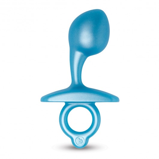 Голубая анальная пробка для массажа простаты Bulb Silicone Prostate Plug - 10,7 см. - b-Vibe - в Ставрополе купить с доставкой