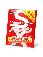 Утолщенный презерватив Sagami Xtreme FEEL LONG с точками - 1 шт. - Sagami - купить с доставкой в Ставрополе