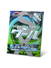 Презерватив Sagami Xtreme Mint с ароматом мяты - 1 шт. - Sagami - купить с доставкой в Ставрополе