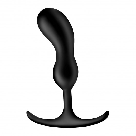 Черный массажер простаты с утяжелителями Premium Silicone Weighted Prostate Plug Medium - 16,3 см. - XR Brands - в Ставрополе купить с доставкой