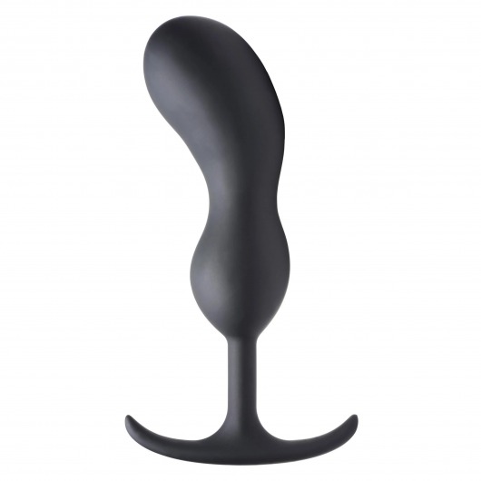 Черный массажер простаты с утяжелителями Premium Silicone Weighted Prostate Plug XL - 20,8 см. - XR Brands - в Ставрополе купить с доставкой